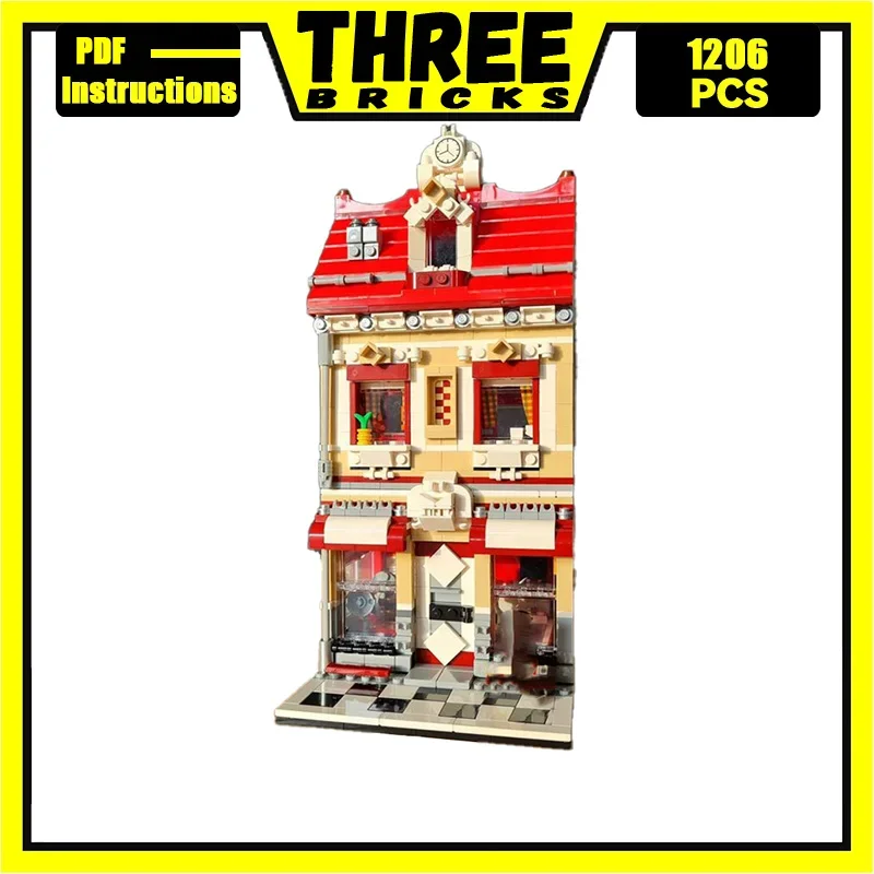 MOC Building Block Santa's Secret Retreat Model Technical Bricks DIY Assembly Street Buildings Toys For Children Gifts