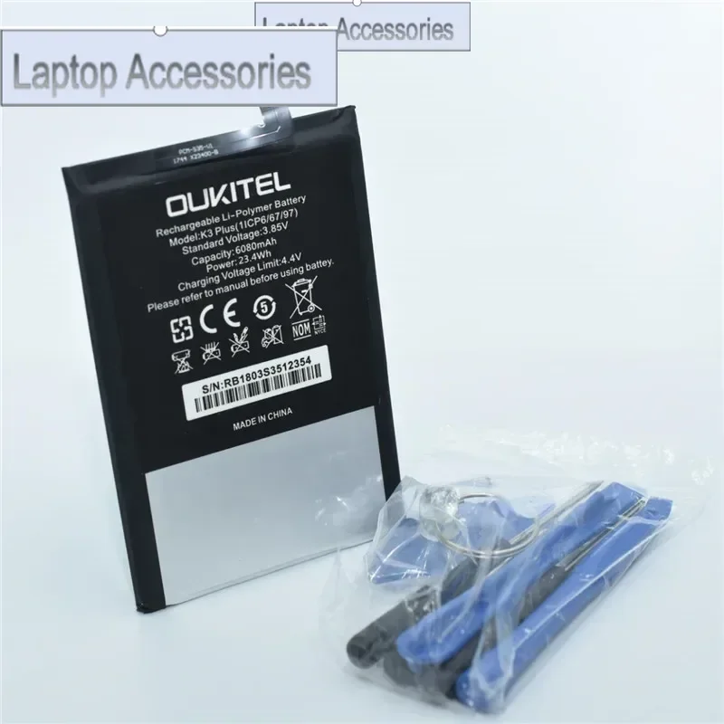 F HJ  100% original battery for OUKITEL K3 Pro battery 6000mAh Long standby time High capacity for OUKITEL K3 battery