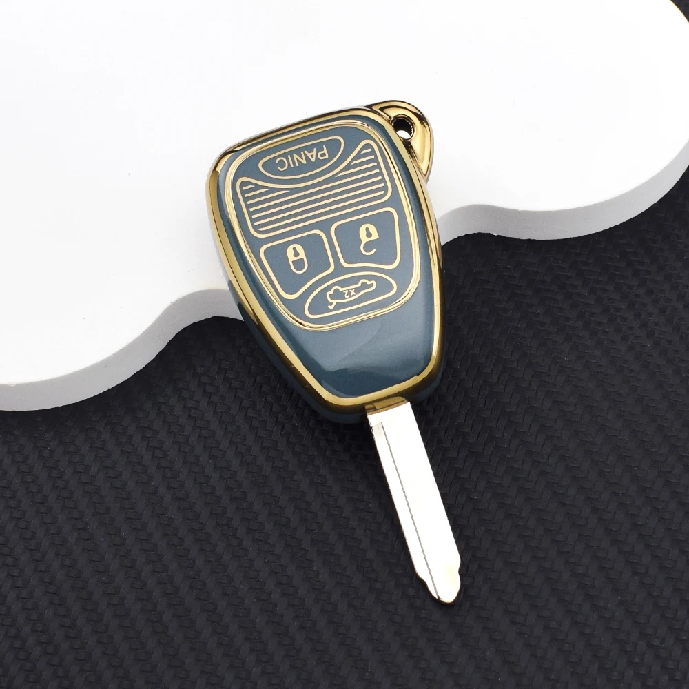 4Button TPU Car Key Fob Case Shell  for Dodge Durango Chrysler 300 Aspen Grand Voyager PT Cruiser for Jeep JK Commander Wrangler