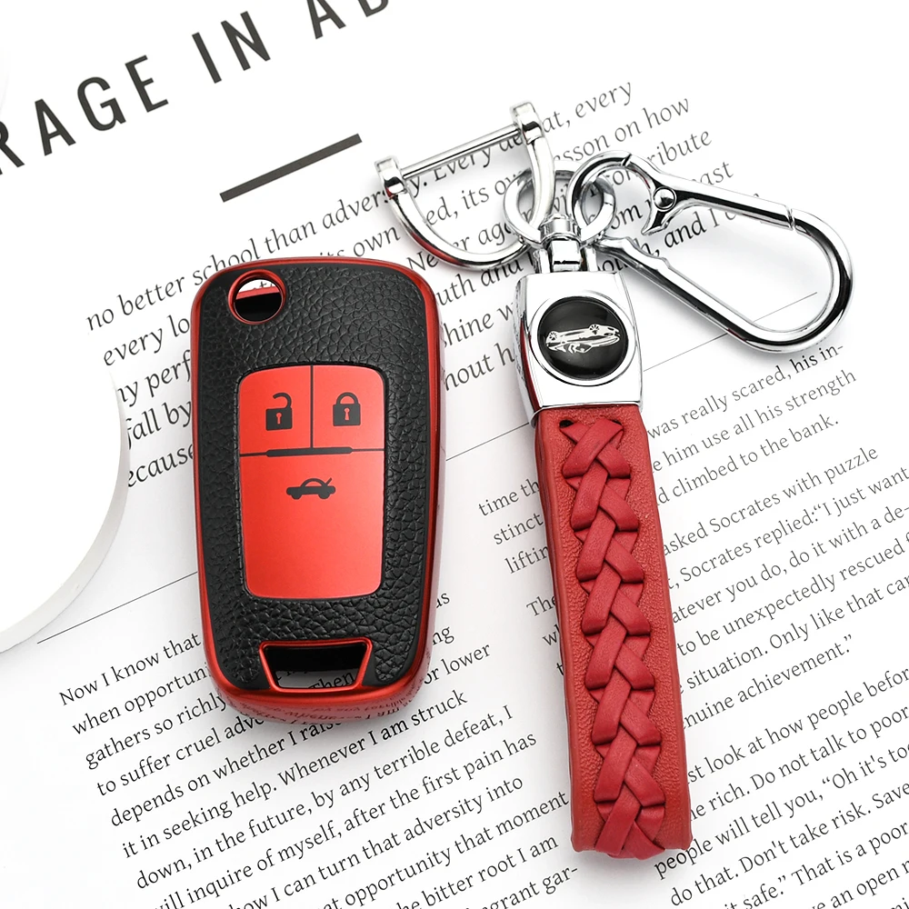3/4 Buttons TPU Leather Car Key Case Cover Shell Bag Fob For Opel Astra Corsa Mokka Buick Chevrolet Cruze Aveo Malibu Trax Sail