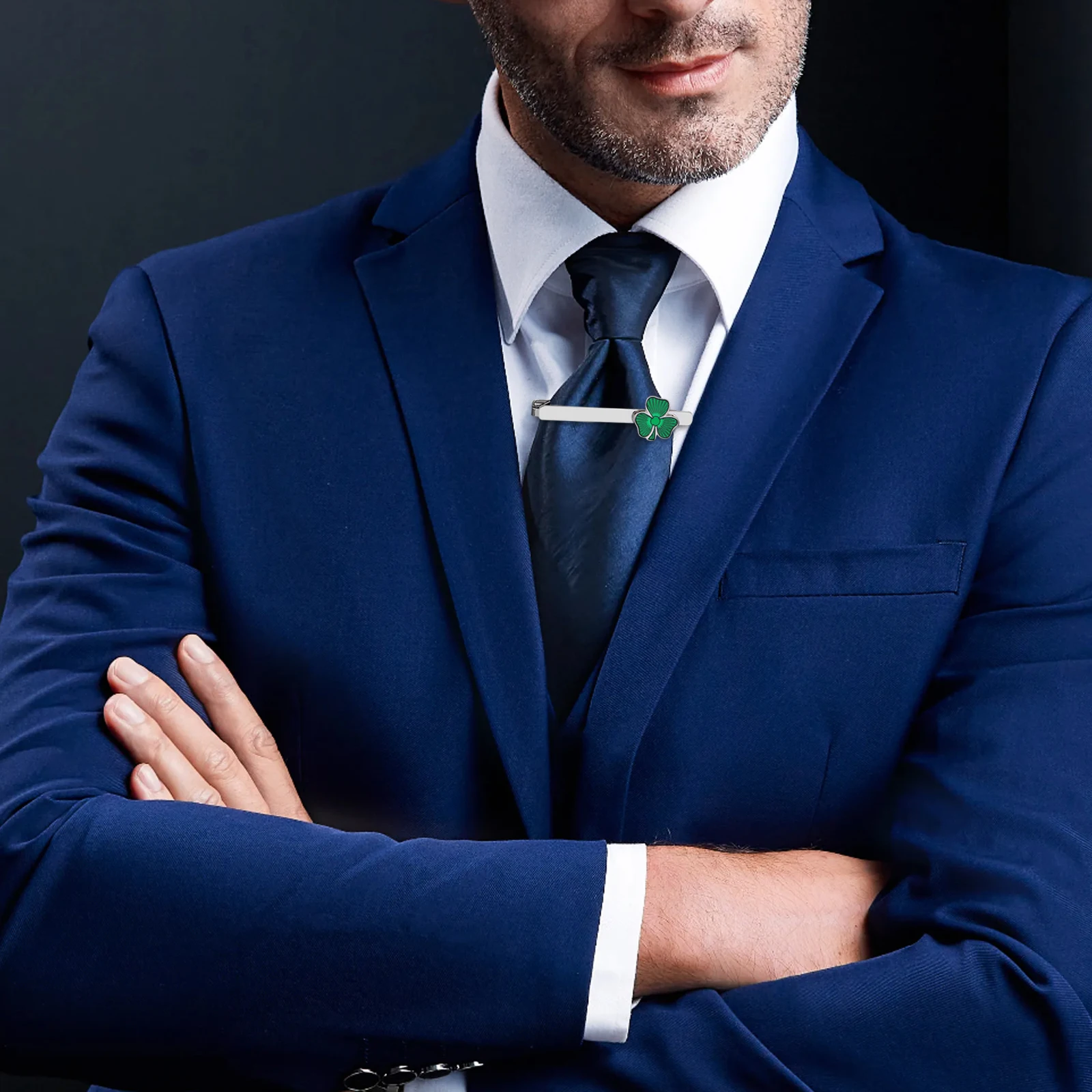 

Men'S Shamrock Tie Clip Metal Necktie Clip For Wedding Party Banquet Business Suit Accessories Decorative For Men