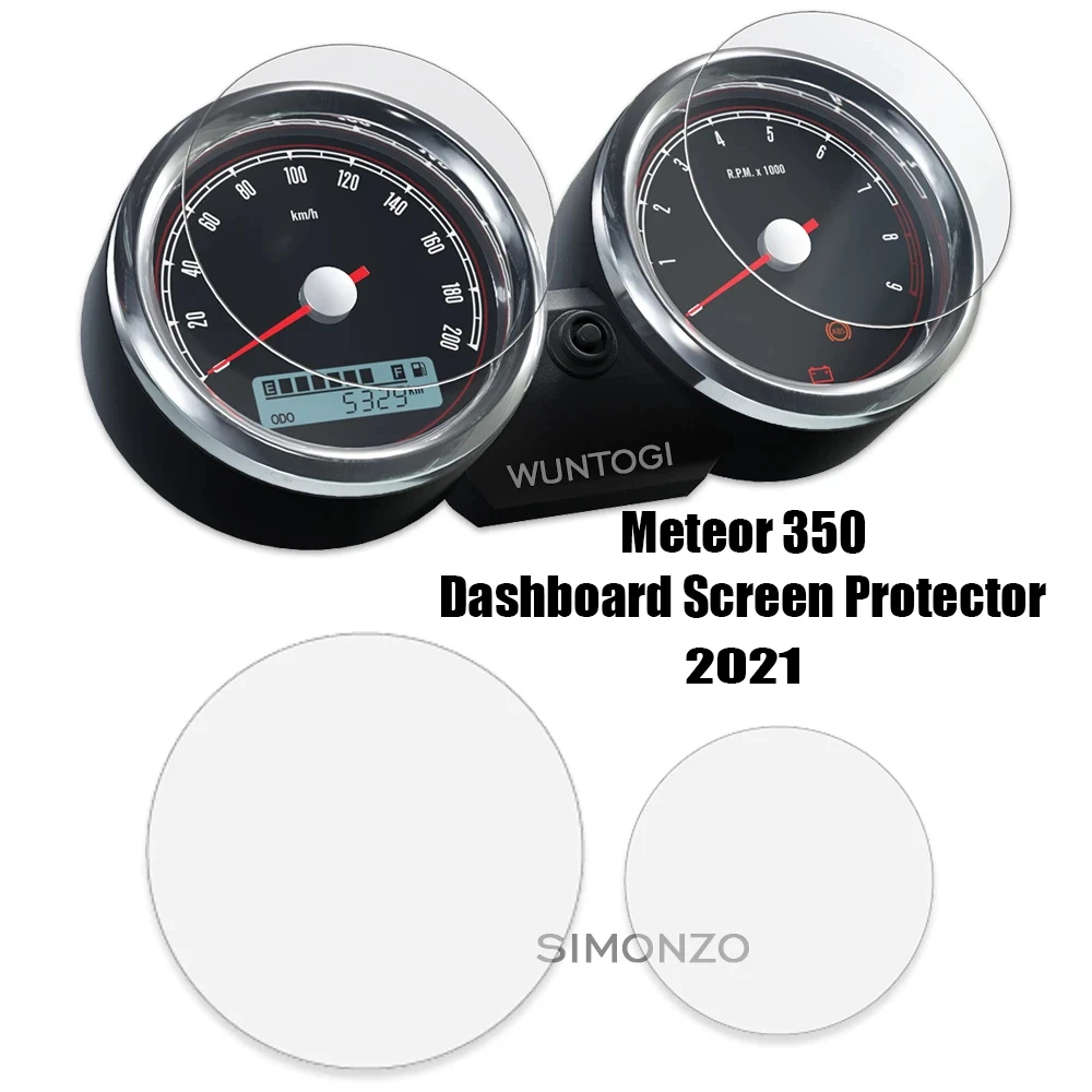 Meteor 350 Dashboard Screen Protector For METEOR 350 2021-2023 Motorcycle Screen Scratch Resistant Protection Film