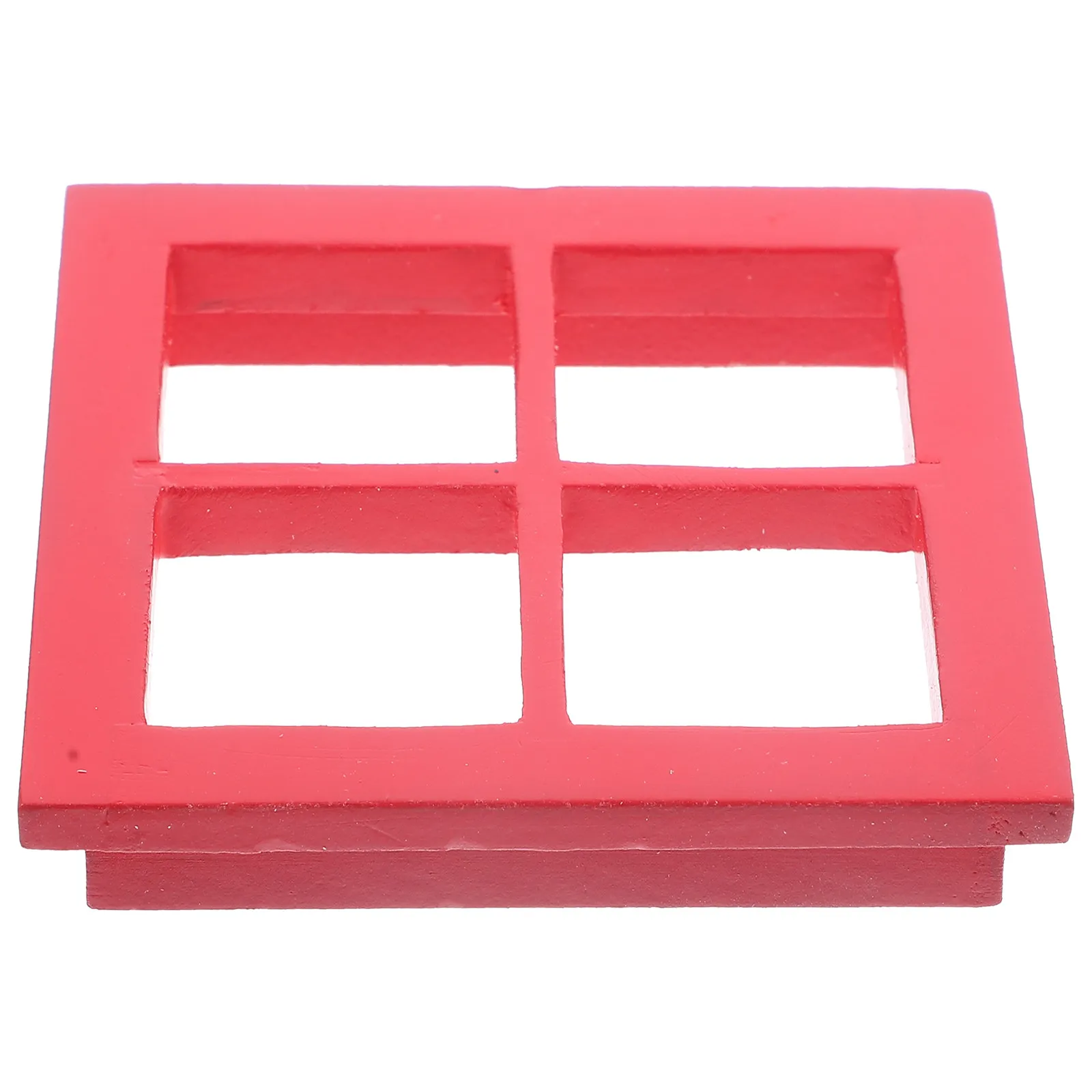 

Uncolored Mini Wooden Window Frame Dollhouse Decoration Creative Pretend Play Accessory for Kids Imagination Building Mini House