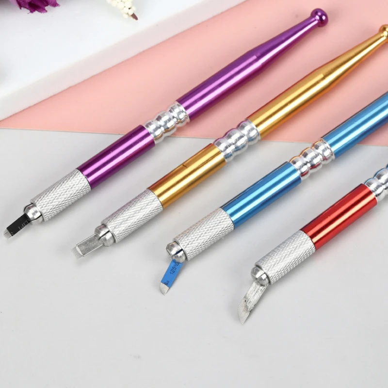 

10pcs Tattoo Manual Pen Semi-permanent Makeup Eyebrow Caneta Tebori Microblading Pen for 3D Embroidered Pen