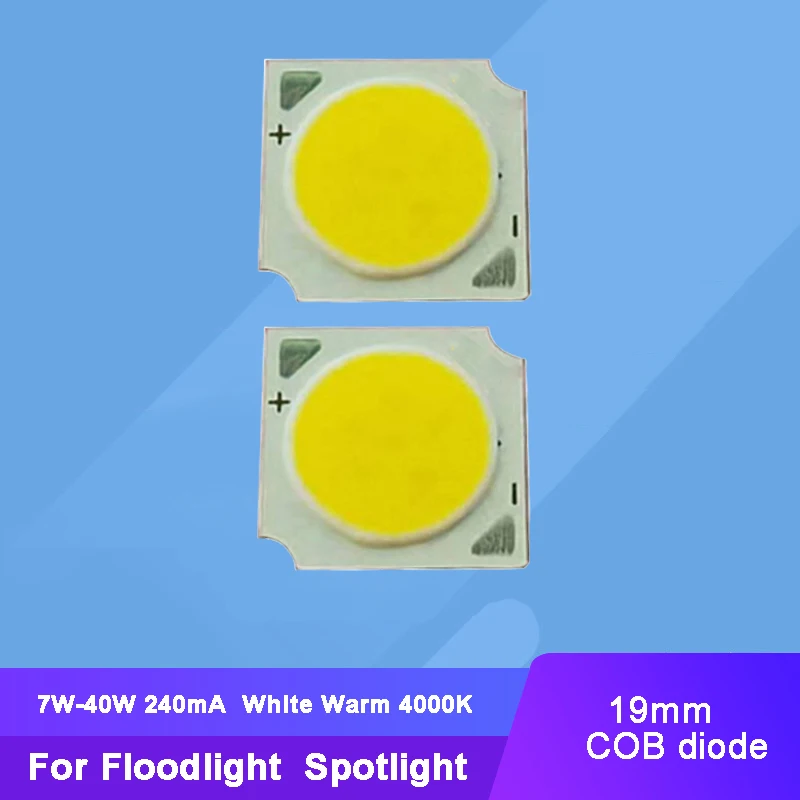 Mały rozmiar wejściowy 240mA 7W - 40W ciepły biały oświetlenie COB LED 4000K + 19mm kwadratowa podstawa