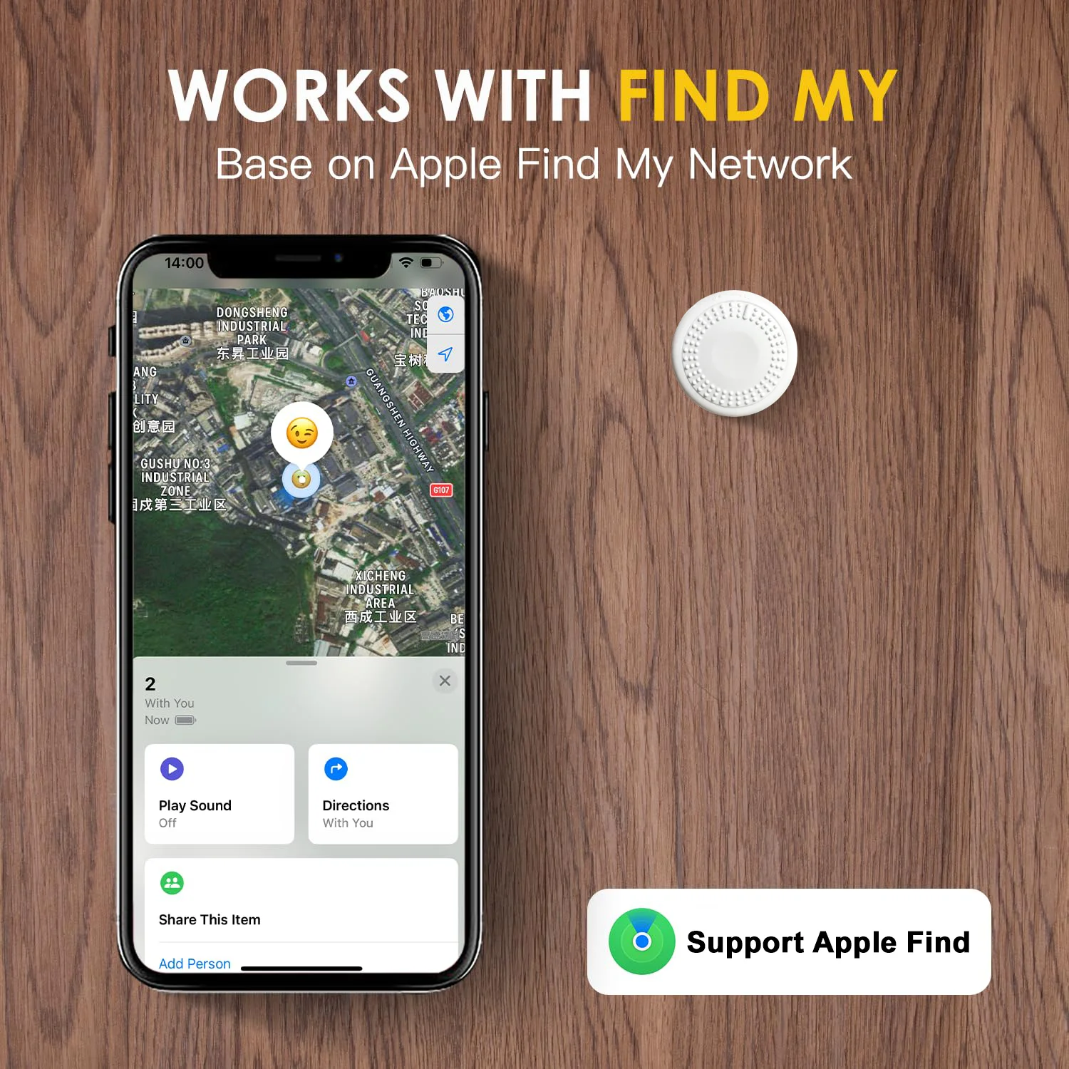 Smart GPS Tracker For Apple Find My Pet Child Real-time Positioning With Alarm Lost Tracker For Airtag Leather Protective Case