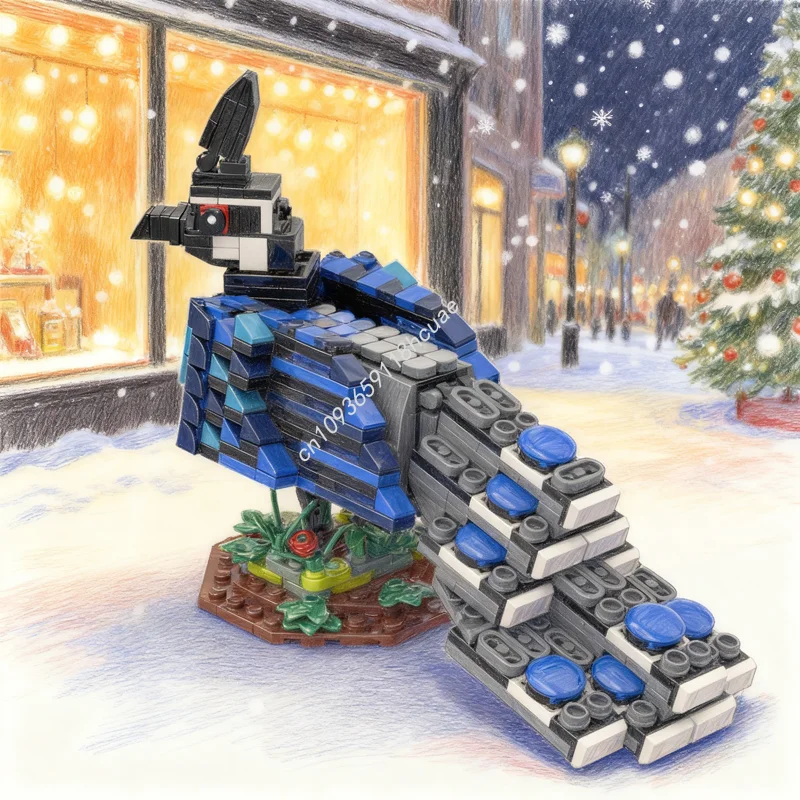 543-pieces-moc-palawan-peacock-pheasant-adventurers-dino-island-modele-de-blocs-de-construction-architecture-cadeaux-de-noel-jouets-enfants