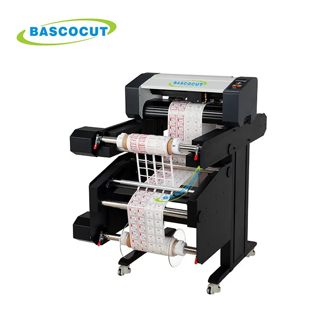 BASCOCUT Roll label die cutting machine/Sticker Roll to roll label sheet cutter