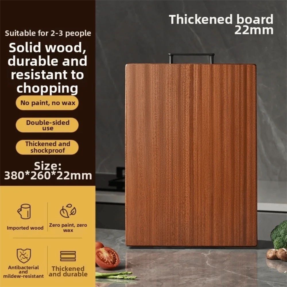 Antibacterial Wooden Cutting Board Mildew Proof Double Sided Cutting Board Mats Non Slip No Paint Vegetable Cutting Board