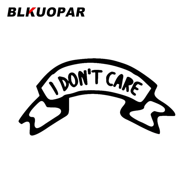 

BLKUOPAR I Don't Care Car Sticker Fashionable Scratch-Proof Funny Decals Creative Original Personality ATV Car Door Protector