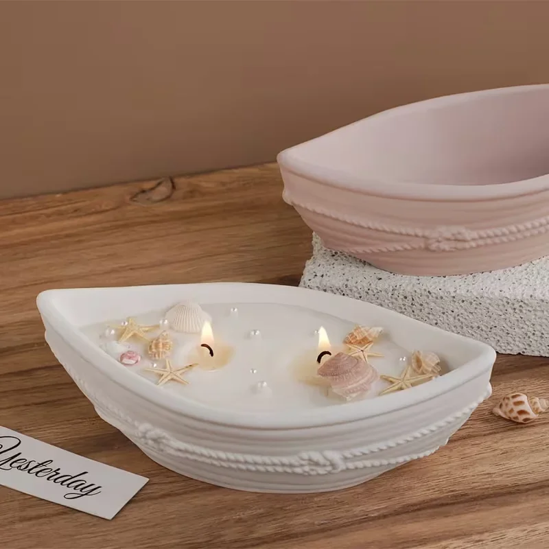 

A Top Quality DIY Crystal Epoxy Resin Mold Gypsum Cement Pirate Ship Boat Storage Box Container Decorative Mirror Silicone Molds