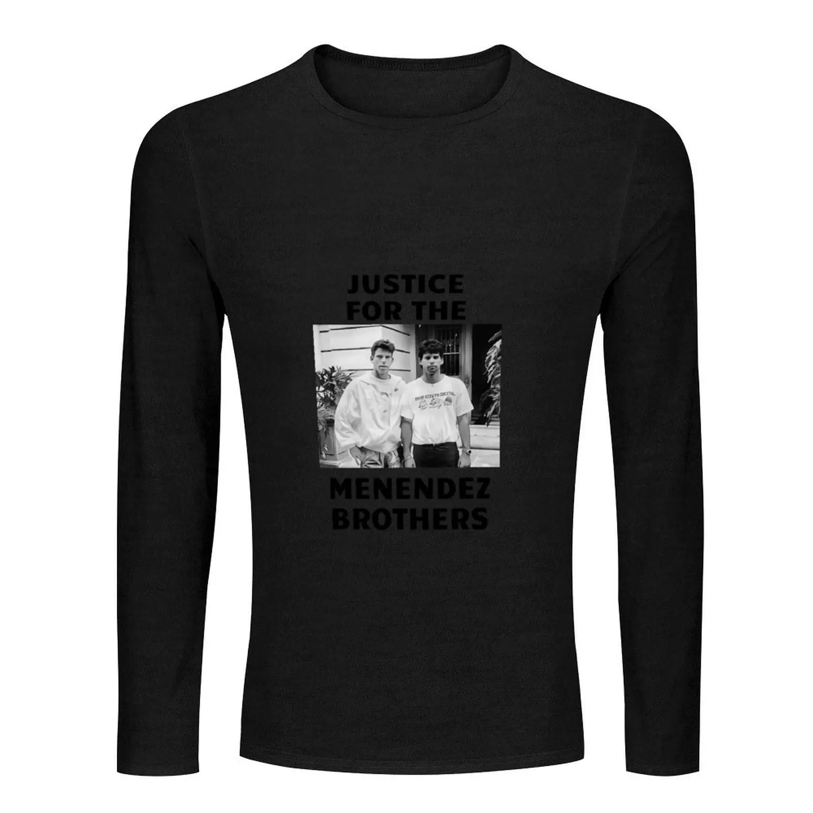 Justice For The Menendez Brothers Long T-Shirt Blouse boys animal print shirt korean fashion black t shirts mens clothing