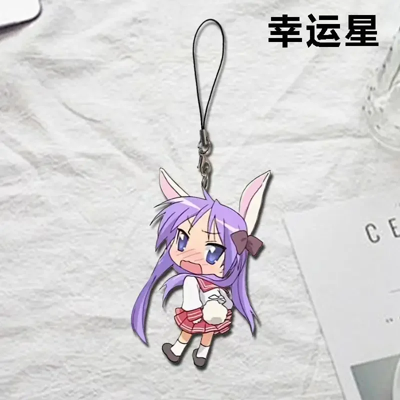 Lucky Star Izumi Konata Acrylic Keychain Ornaments Collection Key Bag Pendant Clothing Accessories Gift