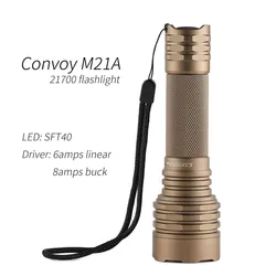 Convoy M21A with SFT40 copper DTP board and ar-coated inside Temperature protection 21700 flashlight torch light camping