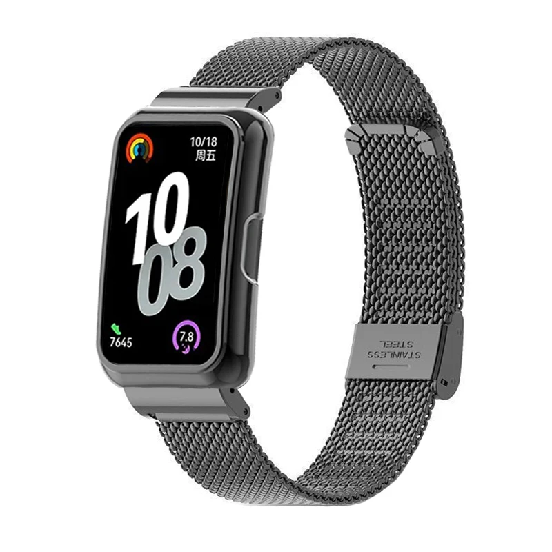 Bracelet+Cover For HUAWEI BAND 10 Metal Strap Case Protector For Huawei Band 9 Watchband For huawei band 8 7 6 Protective Shell