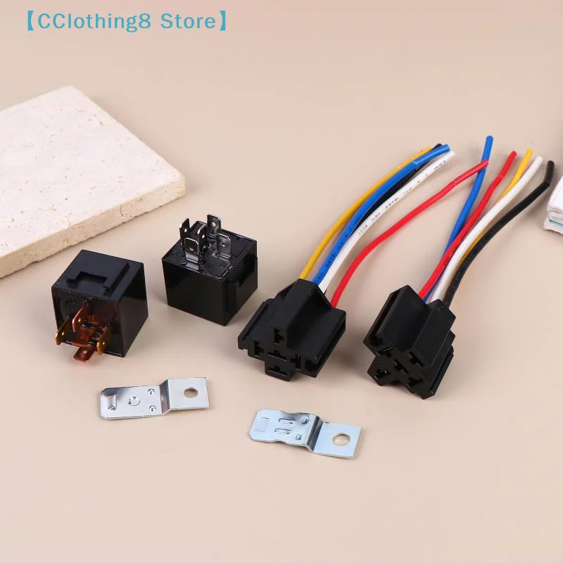 1Pcs Automotive Relay 12V/24V 5Pin 40A Car Relay With Harness Socket Black Red Copper Terminal Auto Relay Socket SPDT 【AliS8】 view 4