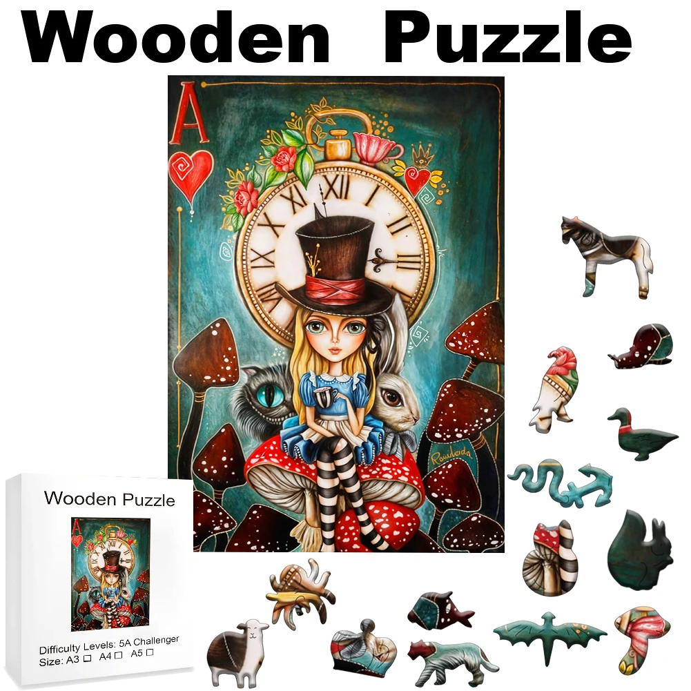 

Puzzle Wood Animals Wooden Puzzles for Kids Toys Puzzl Toy Educational Toys for Children Free Shipping Intellectual Exercise Diy