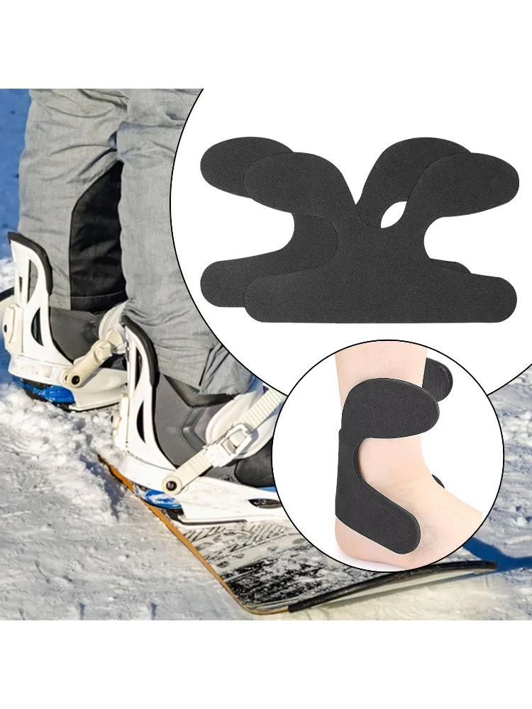Ski Boot Ankle Wrap Pads Strong Adhesion Curved Cushion Protector Ski Boot Accessories for Snowboard Ankle Support