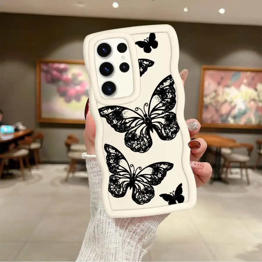 حافظة لهاتف سامسونج جالاكسي S24 + S25 + S23 Plus S20 FE S21 S24 S25 S22 Ultra Butterfly #4