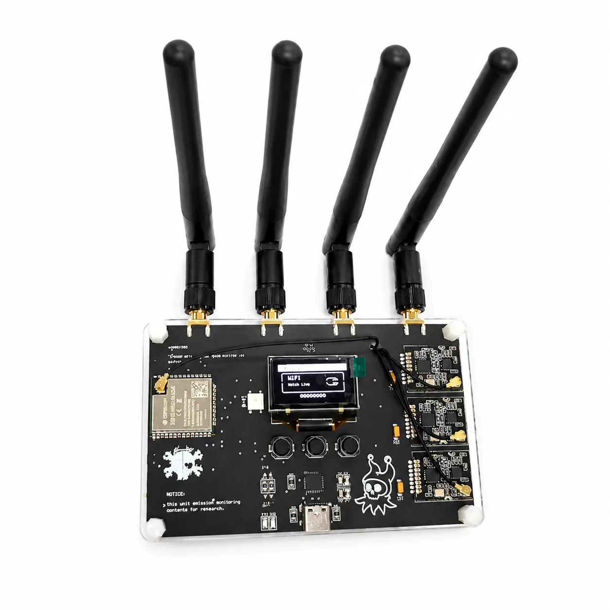 RF CLOWN V2.0 ESP32 Wireless Development Tool 3×NRF24L01 BLE Bluetooth Analyzer with OLED