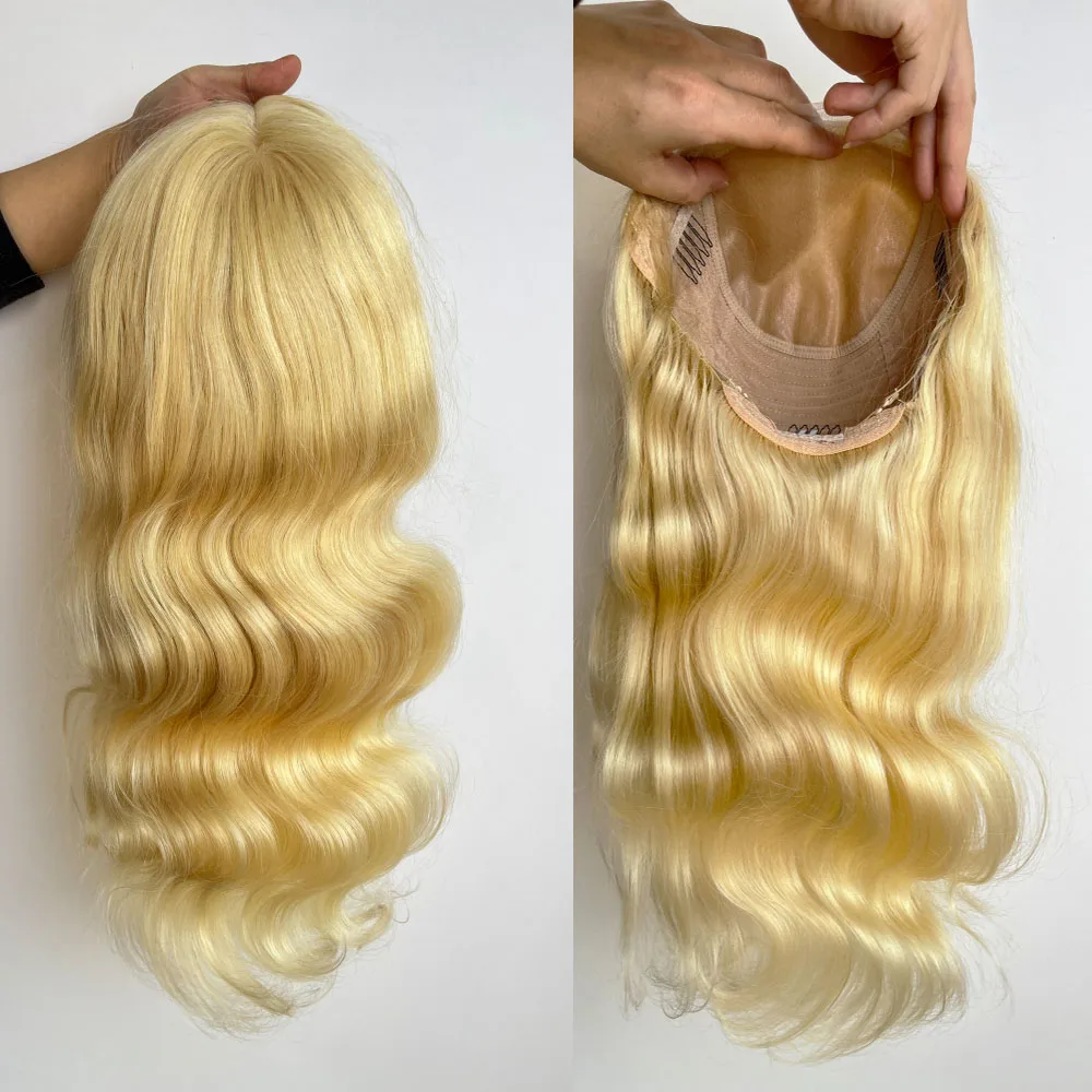 

Светло-русые парики из натуральных волос для женщин, объемная волна, настоящие девственные европейские человеческие волосы, 5x5 дюймов, шелковая основа, парик с кружевной застежкой и детскими волосами