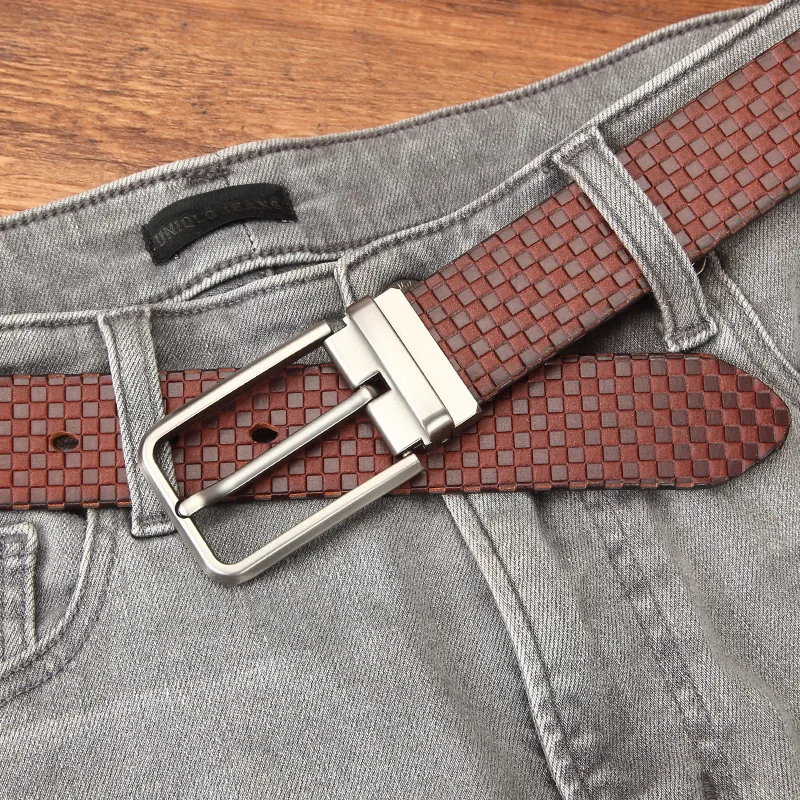 men-top-grain-cowhide-pin-buckle-leather-belt-three-dimensional-lattice-craft-breathable-cowhide-material-polished-metal-shaft