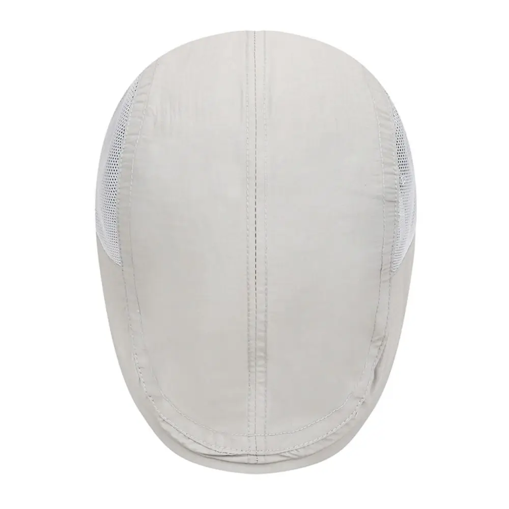 Retro Breathable Beret Men's Hat Speed Drying Adjustable Newsboy Cap Mesh Forward Hat Spring Summer