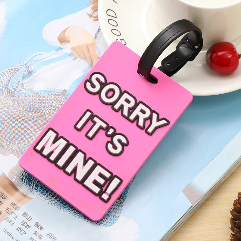 Creative Letter Not Your Bag Travel Accessories Luggage Tags Suitcase Cartoon Style Fashion Silicon Portable Travel Label