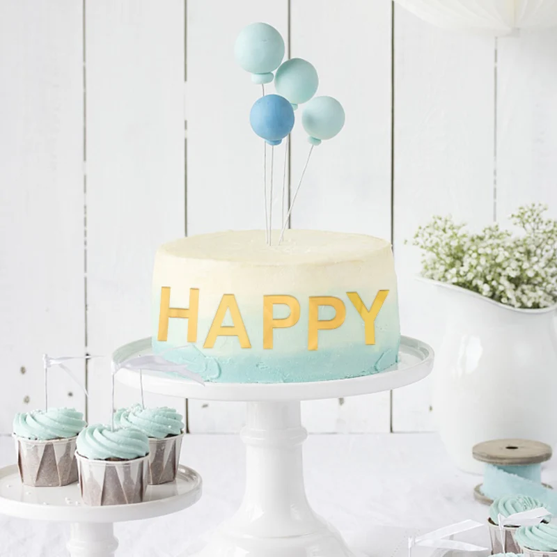 Golden Mirror Acrylic A-Z English Letter Alphabet Cake Decoration DIY Personalise Name Cake Topper Wedding Birthday Party Decor - Image 2