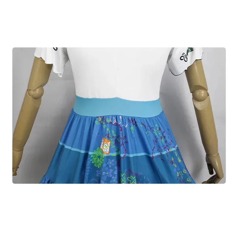 Sky02 Charm Princess Dress Girls Cosplay Encanto Costume Bag Suits Mirabel Christmas Carnival Halloween Party Dress Gift88Ji #