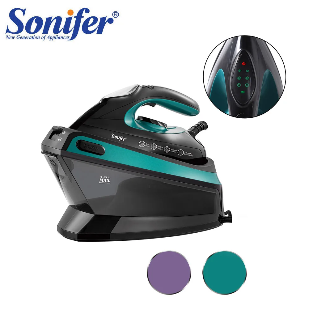 Sonifer Split Steam Iron with LCD Display 2400W Fast heating1.5L Large Individual Water Tank 3 Steam Adjustment