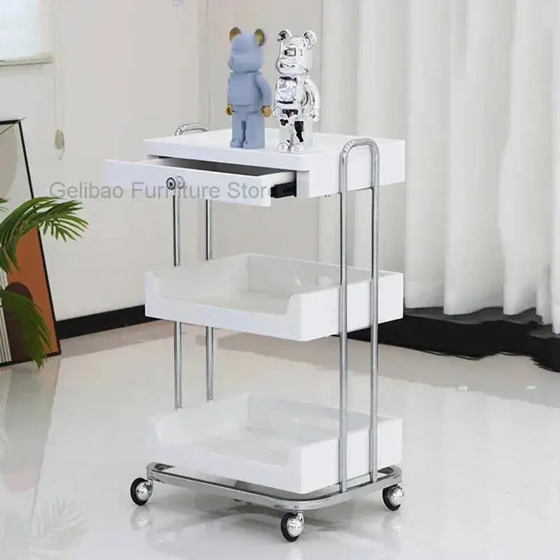 

Salon Trolley Pedicure Furniture Accessories for Nail Professional Multifunction Beauty Hairstylist Decor Storage Cart Medical