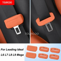 For Leading Ideal LiXiang 2023 2024 L6 L7 L8 L9 Mega Seat Belt Buckle Silicone Protective Cover Interior Accessories
