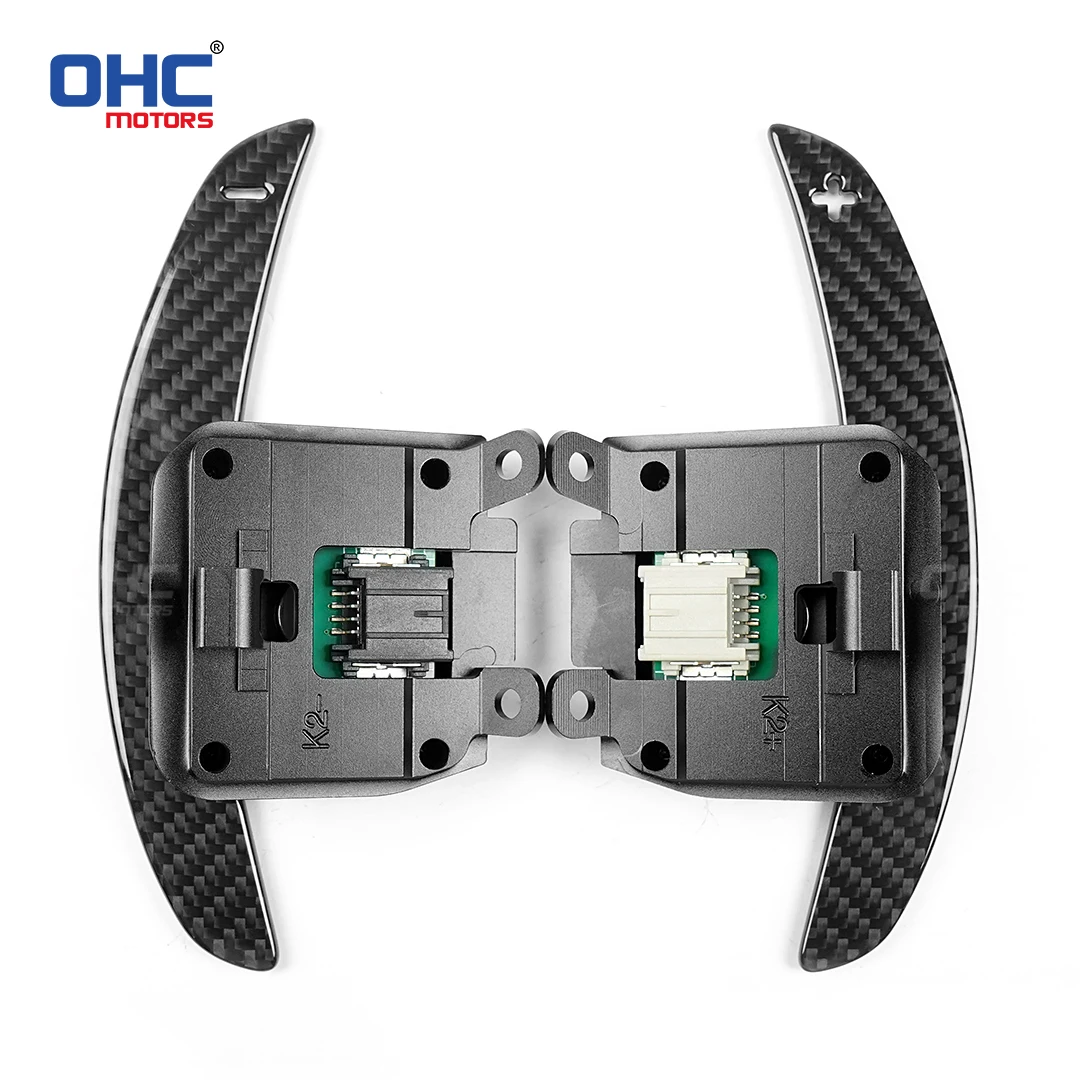 OHC Glossy Paddle Shifter Magnetic Steering Wheel Paddle Shifters Motors Real Carbon Fiber Compatible for Chevrolet Corvette C8