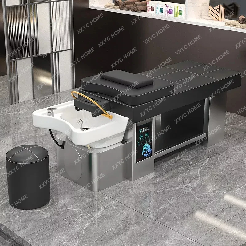 

Steam Shampoo Chair Ceramic Basin Lighting Japanese Head Spa Hair Salon Equipments Chair Krzeslo Szampon Salon Equipment