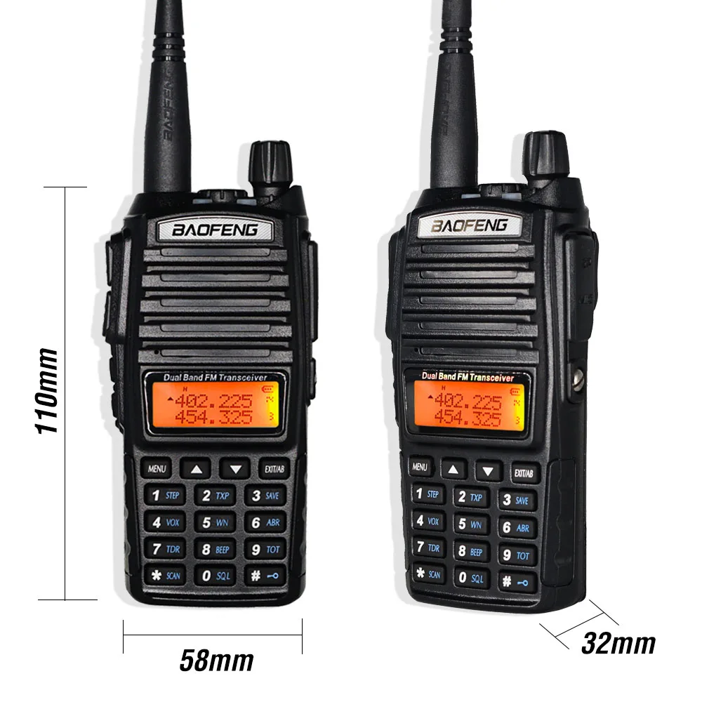 UV-82 Baofeng Walkie Talkie 5W Two Way Radio Dual Standby Long Range Handheld Amateur Radio Mobile Dual Band VHF UHF Transceiver