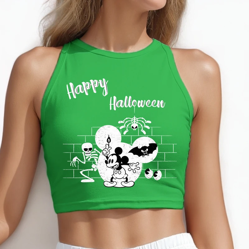 

Disney Stitch Women's Cropped T-shirt Trendy Anime T-shirt Casual Halloween Trend Fashion Simple Hip Hop Daily Cute Wear Summer