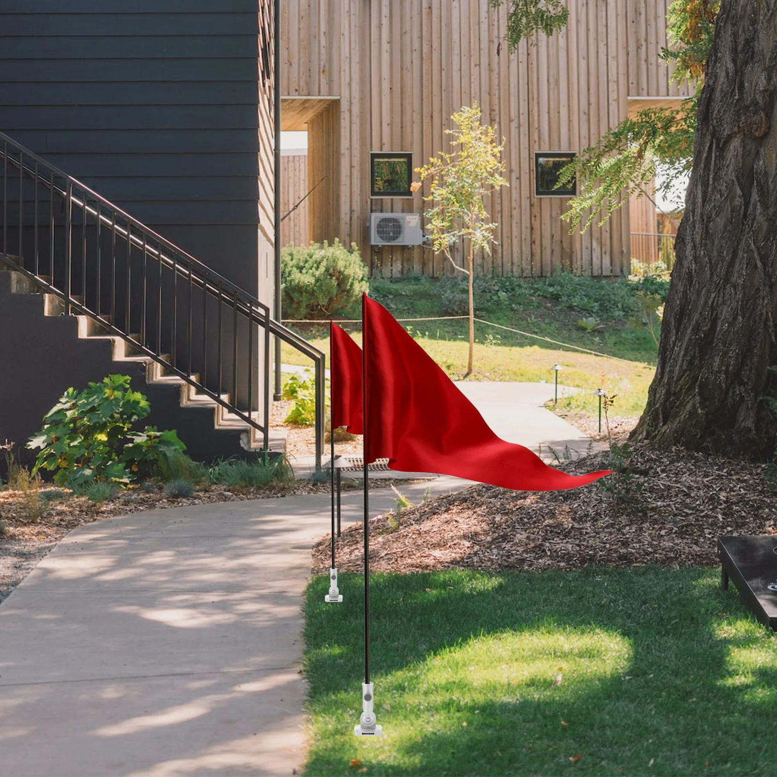 

Diagonal Insertion Flag Holder Mount Aluminum Alloy Adjustable Bracket for Wall Flagpole Base Holiday Decorations Easy