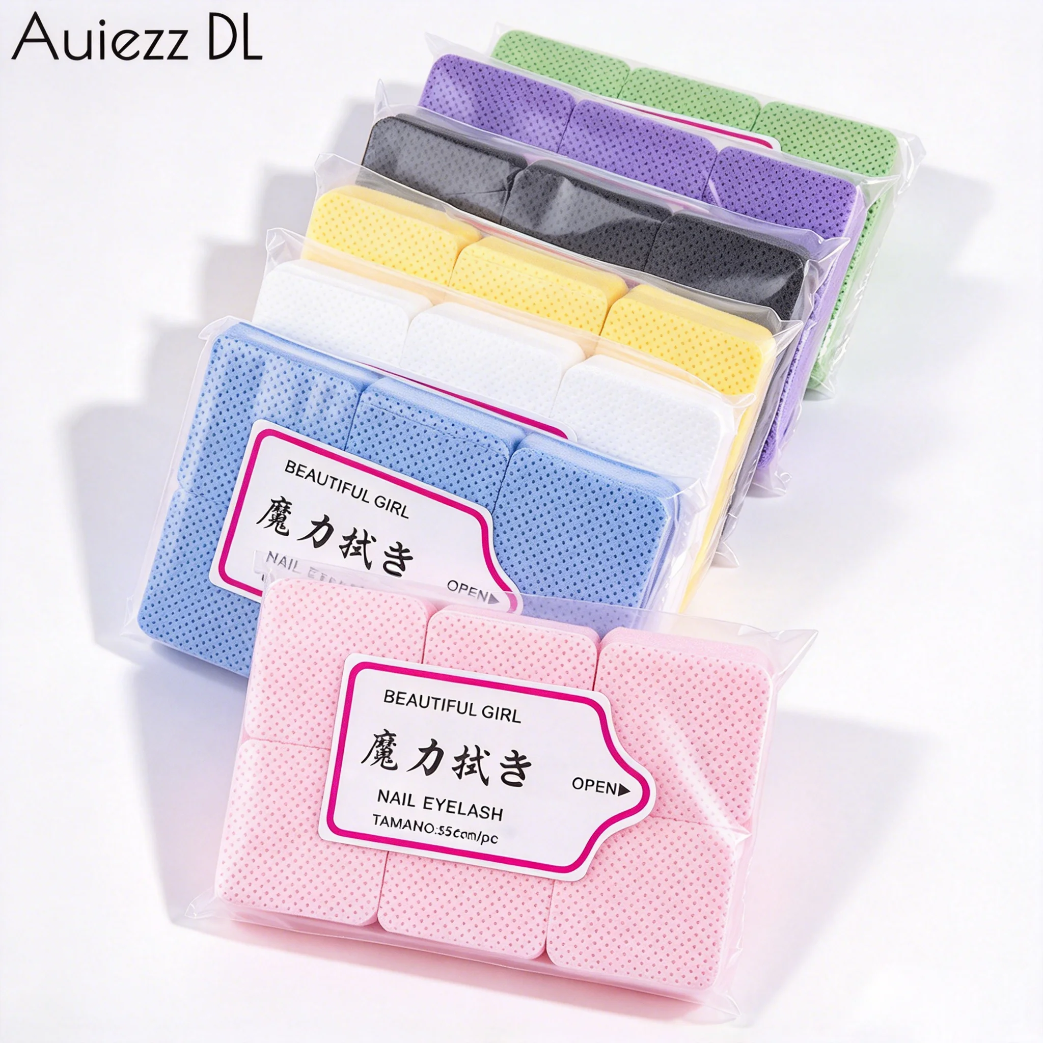 300Pcs Disposable Lint Free Nail Wipes Non-woven Nail Remover Pads Soft Absorbent Cotton Pads For Nail Polish Eyelash Glue Clean