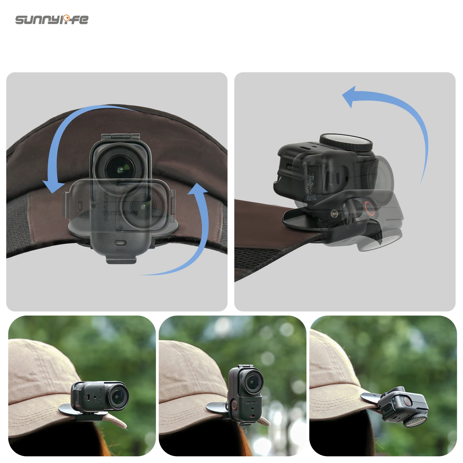 Uchwyt na czapkę z szybkozłączką, klips do sportowej czapki do kamery DJI Osmo Nano, mocowanie z szybkozłączką do akcesoriów DJI Osmo Nano — zdjęcie produktu 2