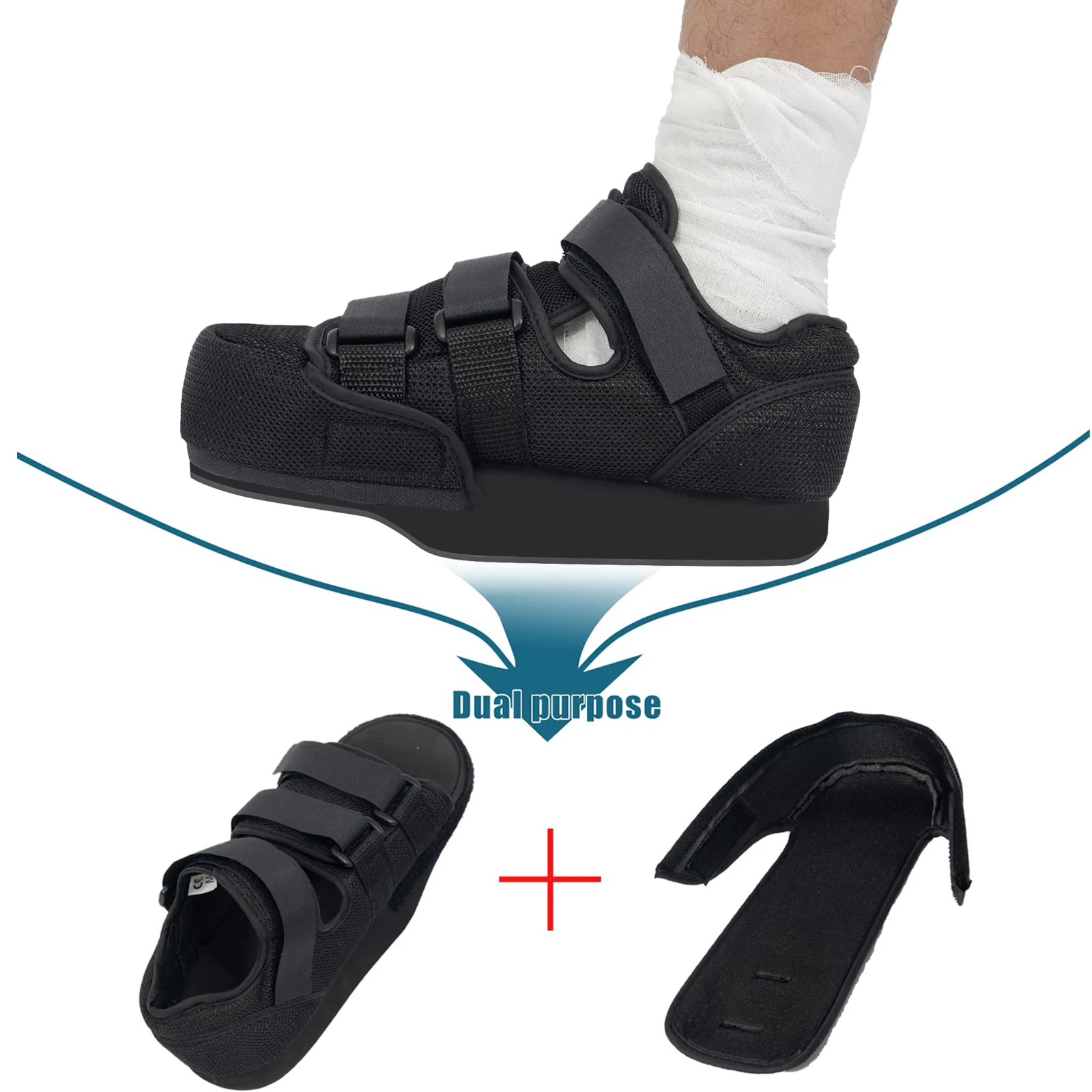 Post Op Shoe Orthopaedic Offloading Cast Boot Breathable Foot Supports Shoes Closed Toe Removable Open Forefoot Shoe f