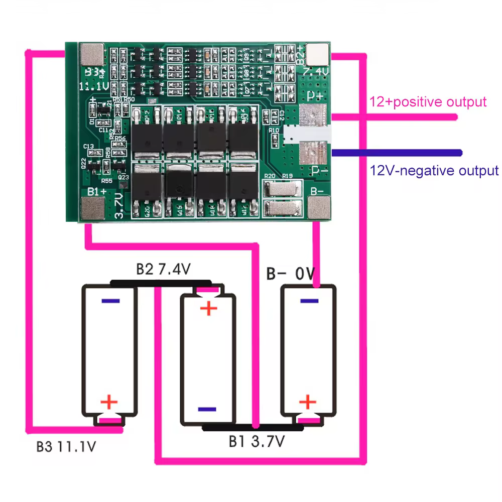 BMS 3S 12V 40A Balancer 18650 Lithium Battery Protection Board 3S BMS Li-ion Charger Charging with Balance