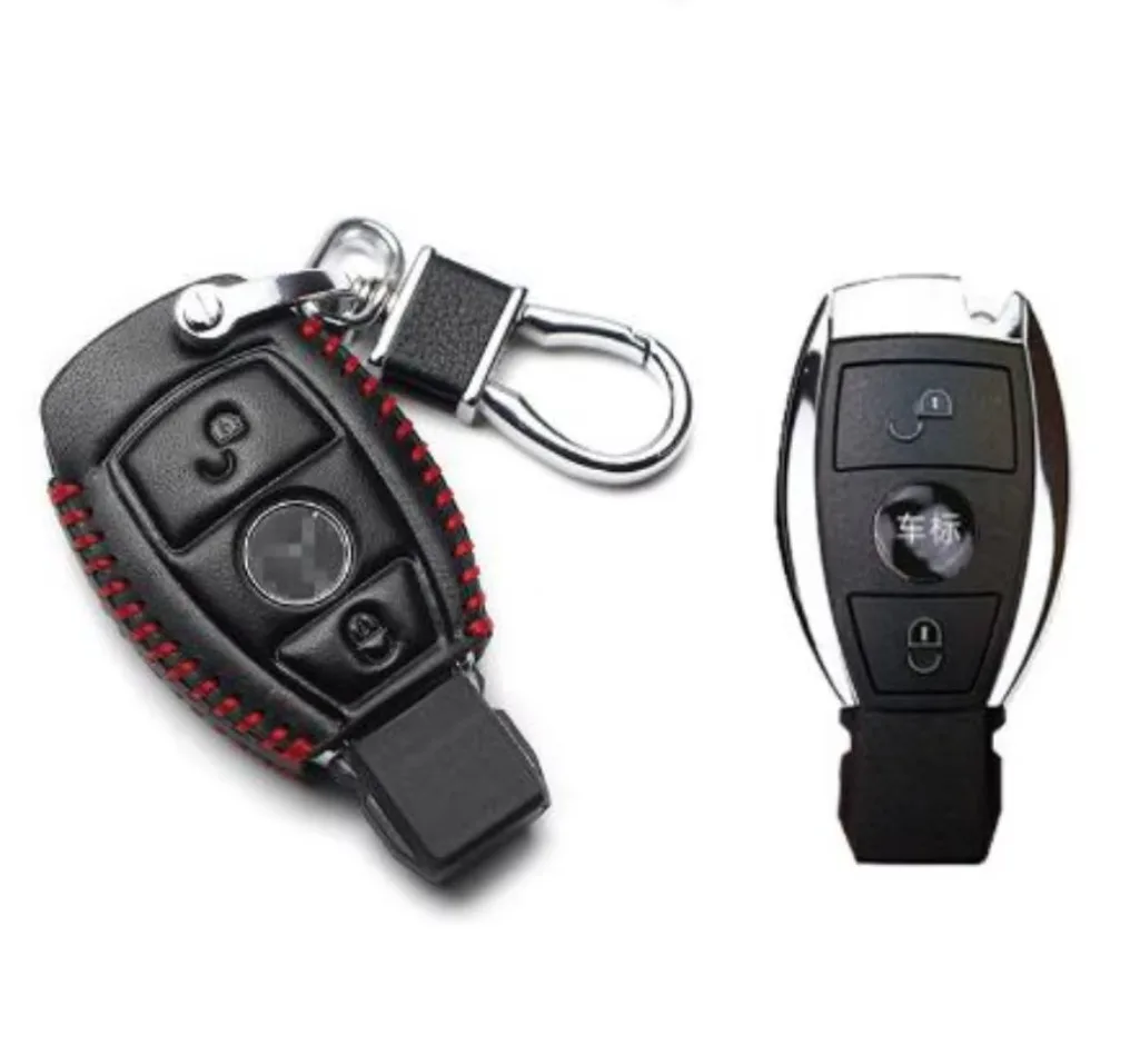 Genuine Leather Car Key Cover Keychain Case Fit for Mercedes Benz CLS CLA GL R SLK AMG A B C S Class