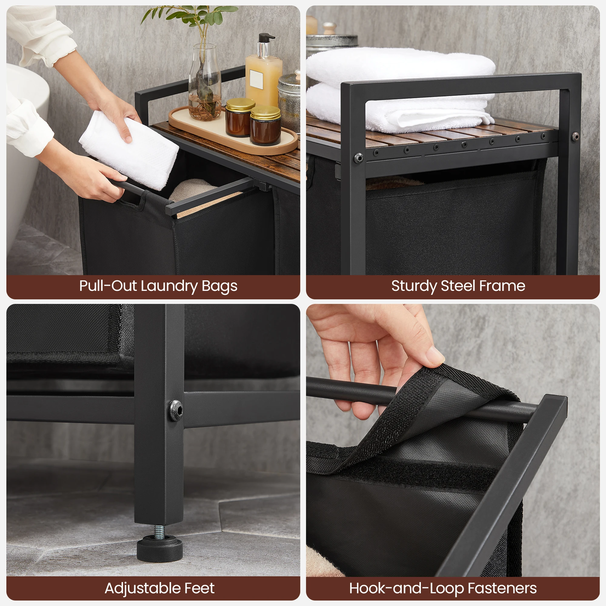 VASAGLE 59L Decorative Double - Home Decor Hampers ulasan dan harga