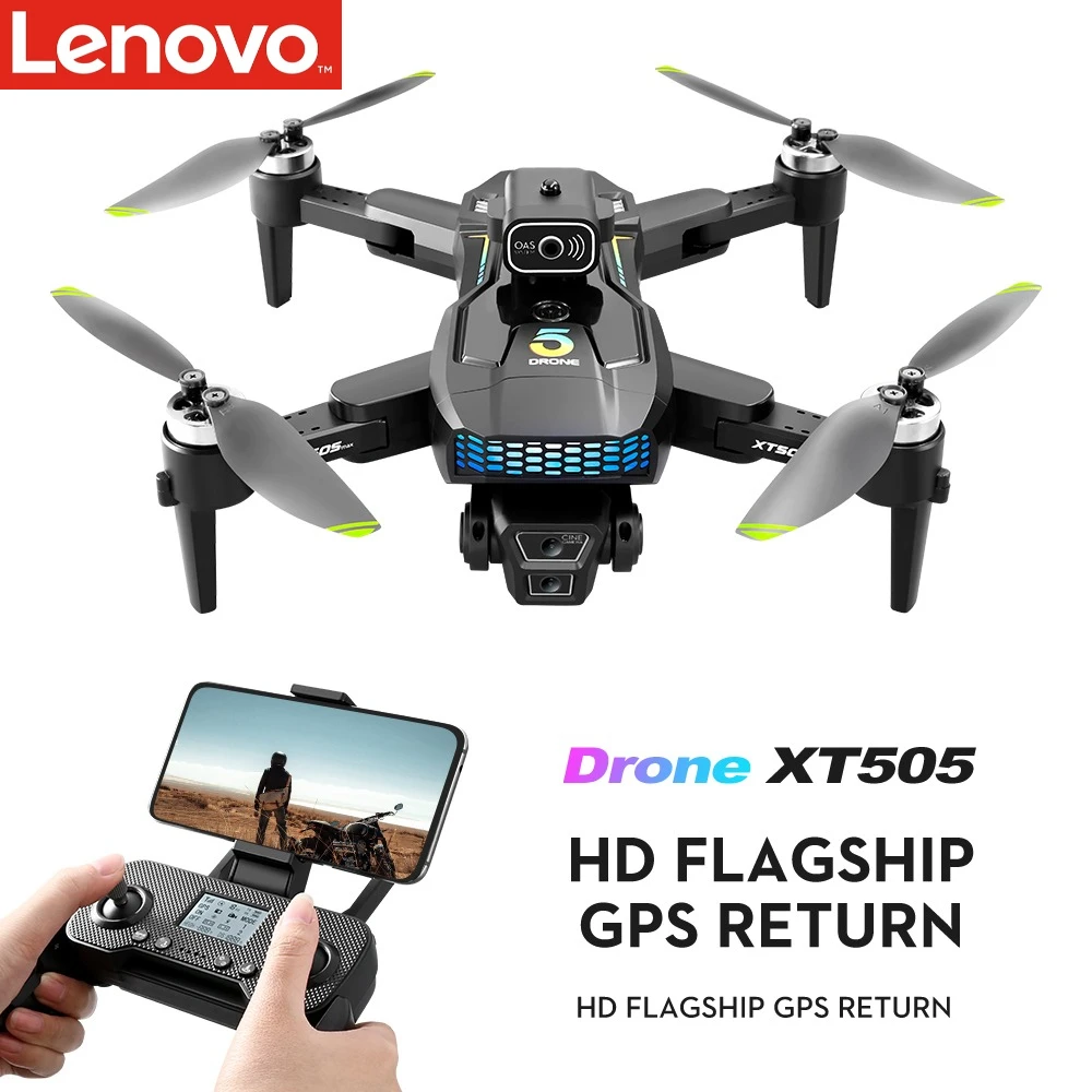 

Lenovo XT505 Brushless Foldable Drone 5G GPS Optical Flow Dual WiFi Professional Aerial Camera Gimbal Medium Size RC Quadcopter