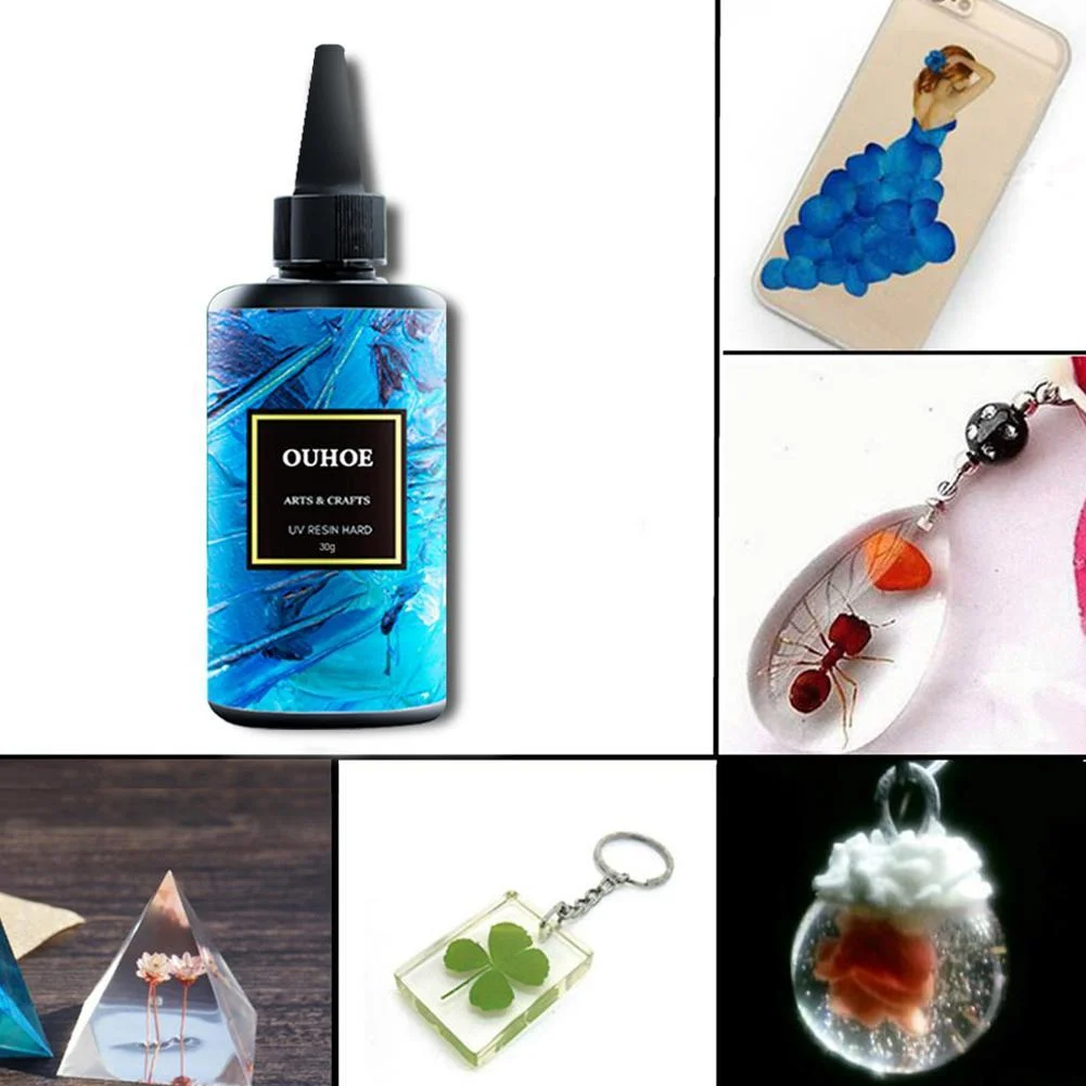Resina UV Duro Crystal Clear Artesanato Transparente, Luz Solar Artesanato como Epóxis Água Curável para Espécime Jóias, Fazendo DIY