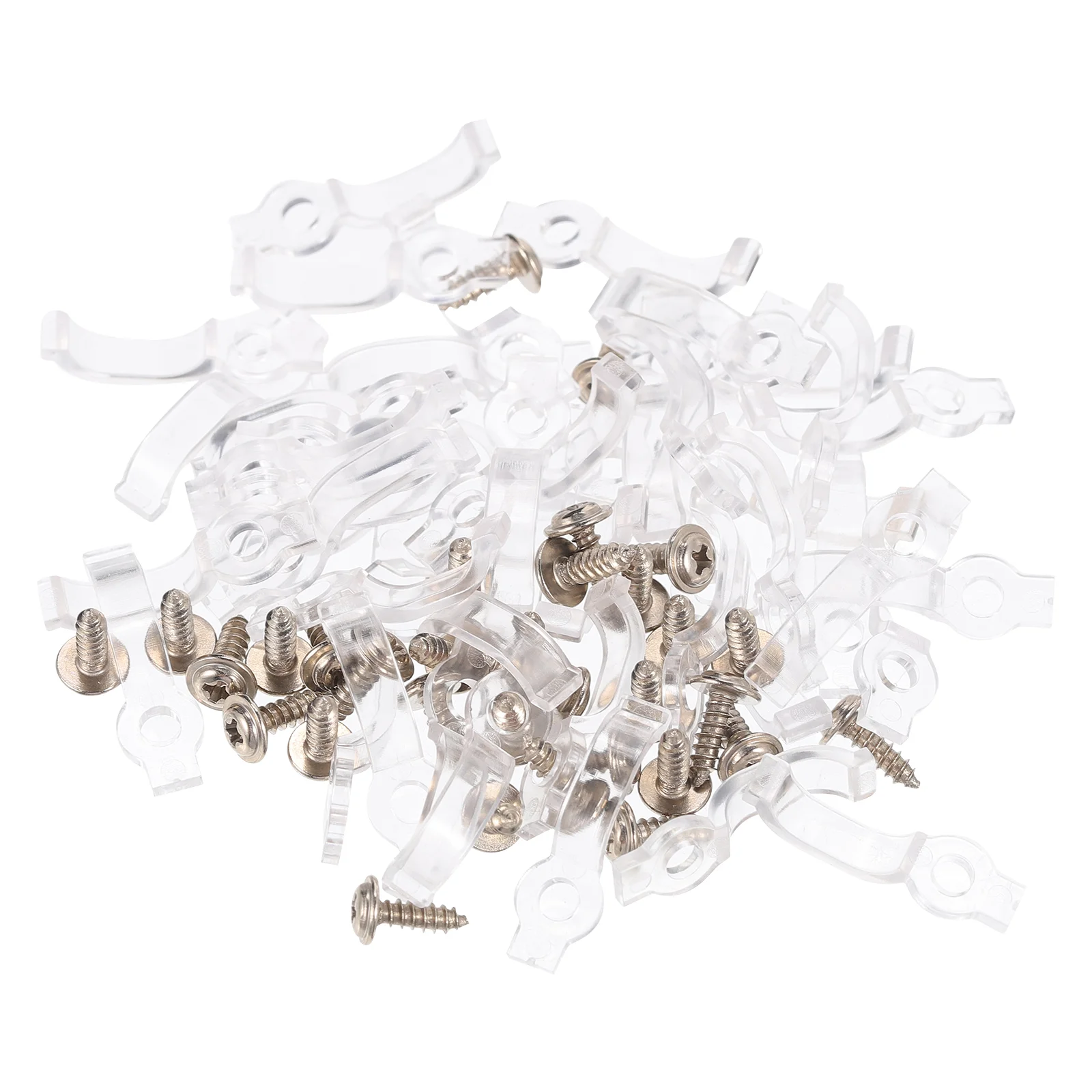 Clips de Fixation pour Bande Lumineuse LED, 100 Pièces, Corde Transparente