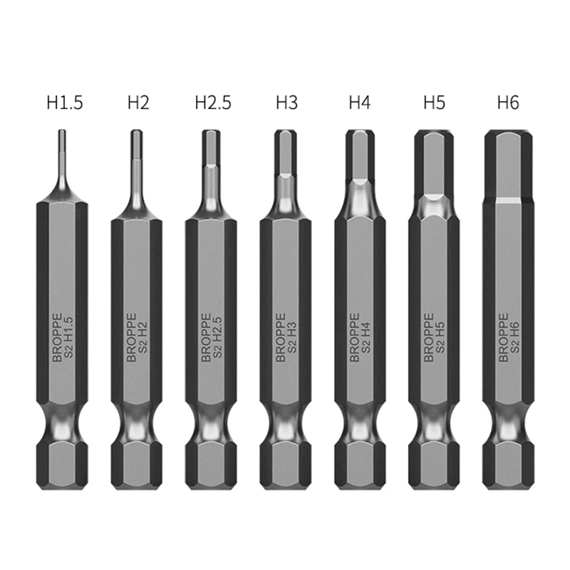 50 มม.ไฟฟ้า Bit Phillips Hex Torx Slotted ไขควง S2 โลหะผสมเหล็กไขควงหัวเจาะไฟฟ้า Strong Magnetic Batch Tip