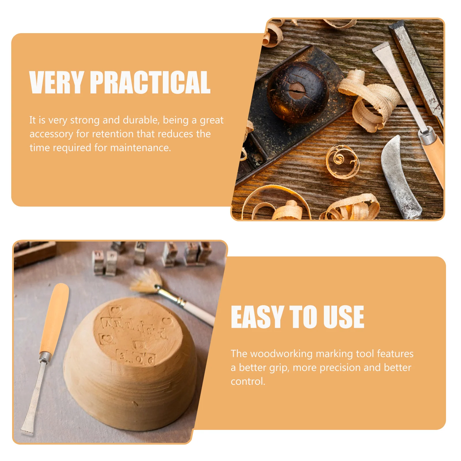 

6pcs Carving Tools Ergonomic H Stainless Steel Woodworking Tool Set Sculpture Making Metal Engraving Precision Control