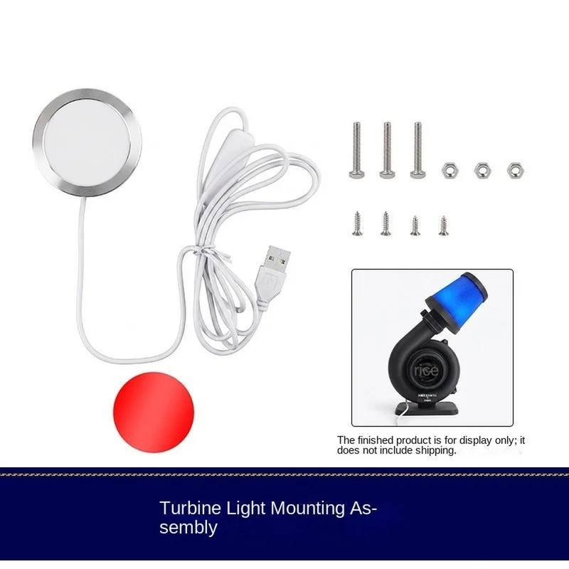 3D Printed Model Turbine Lamp Components, LED Lights, DIY Maker Treasure Trove, Model Components [No.3 Elnic]